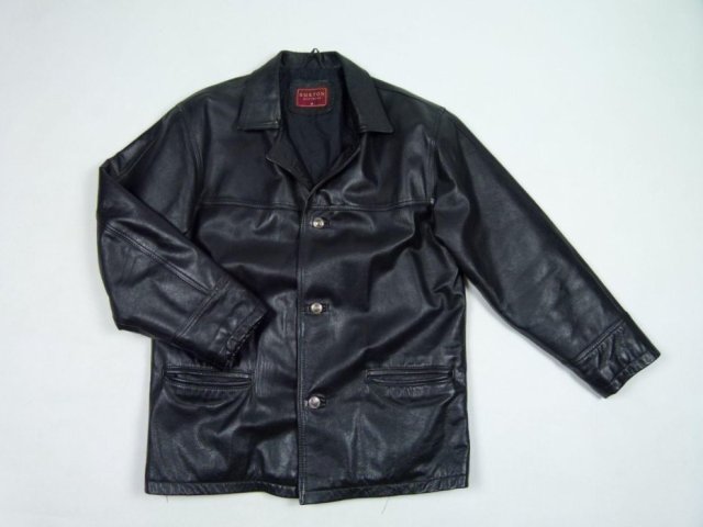 Burton skórzana kurtka gruba skóra leather / L