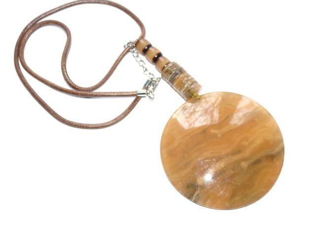 Etno wisiorek perłowa ogromna zawieszka koło