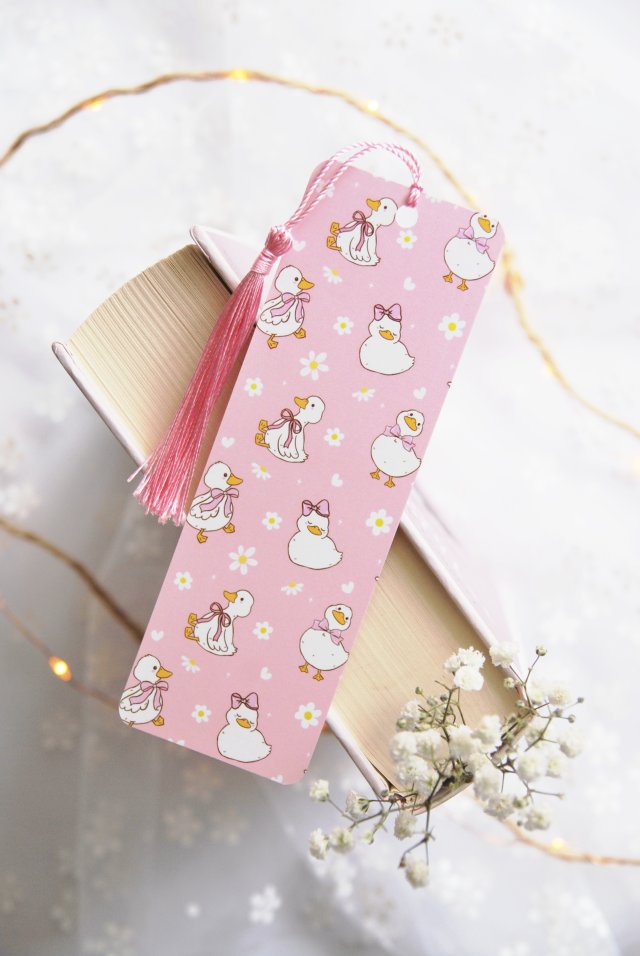 Papierowa zakładka do książki kaczuszki | Zakładka z chwostem