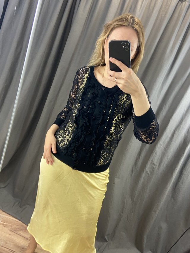 intimissimi koronkowy sweterek zapinany