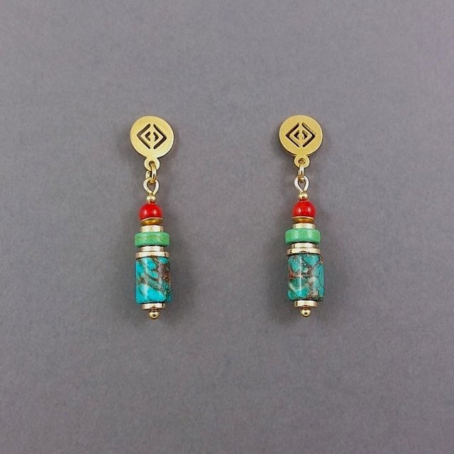 Kolczyki azteckie słupki