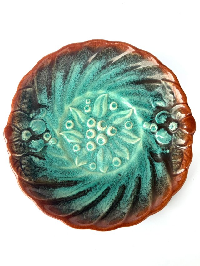 Duża patera Fat Lava Vintage sygnowana Strehla Keramik Niemcy lata 60/70 Mid-Century Modern