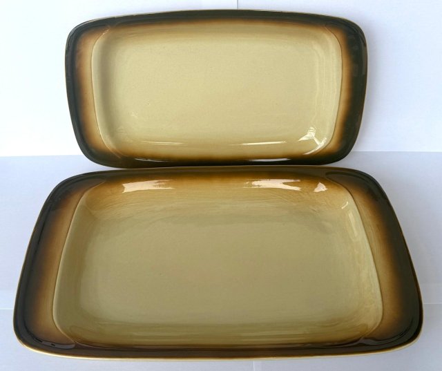Półmisek ceramika Tułowice komplet 2 półmisków patera vintage modern home lata 60-80 XX w