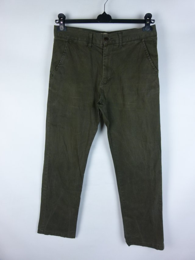 Marks Spencer spodnie casual straight fit khaki - W32 / L29