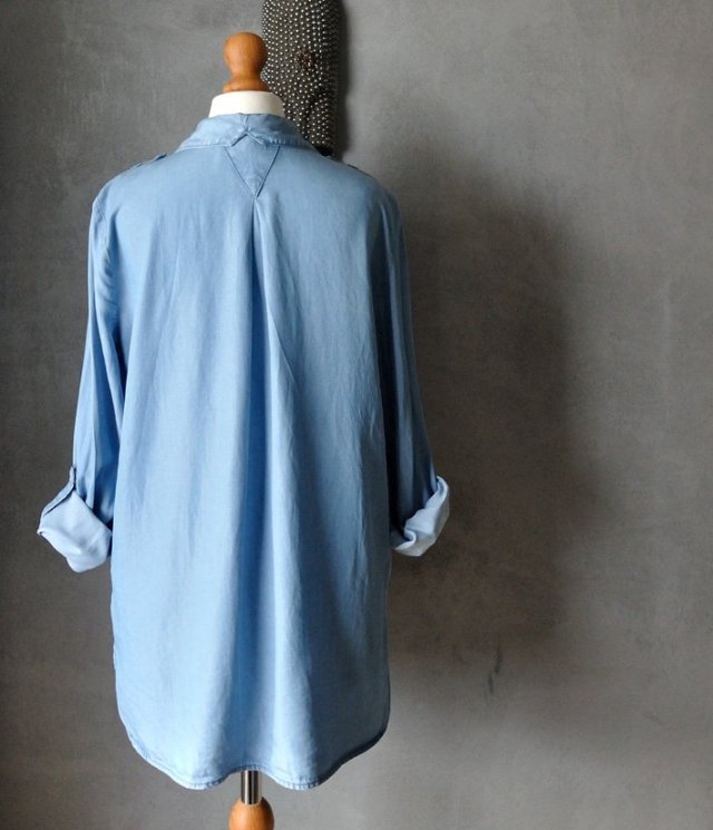 Bluzka kurteczka koszula na zamek lyocell XS S