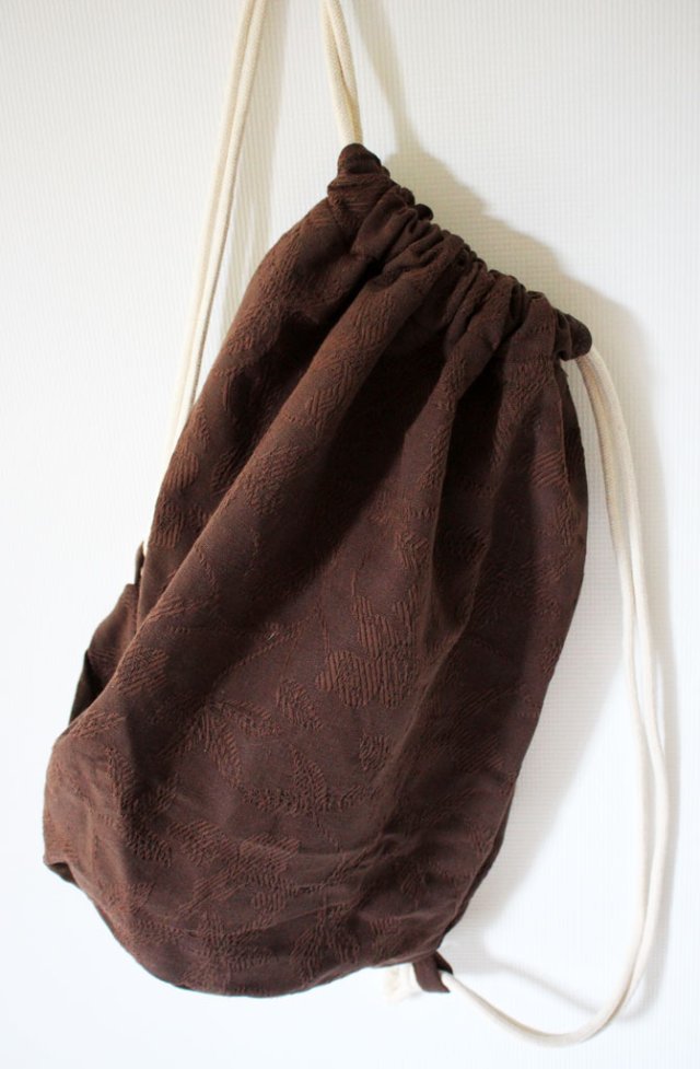 Plecak 100% hand made, worek bawełniany na plecy brąz