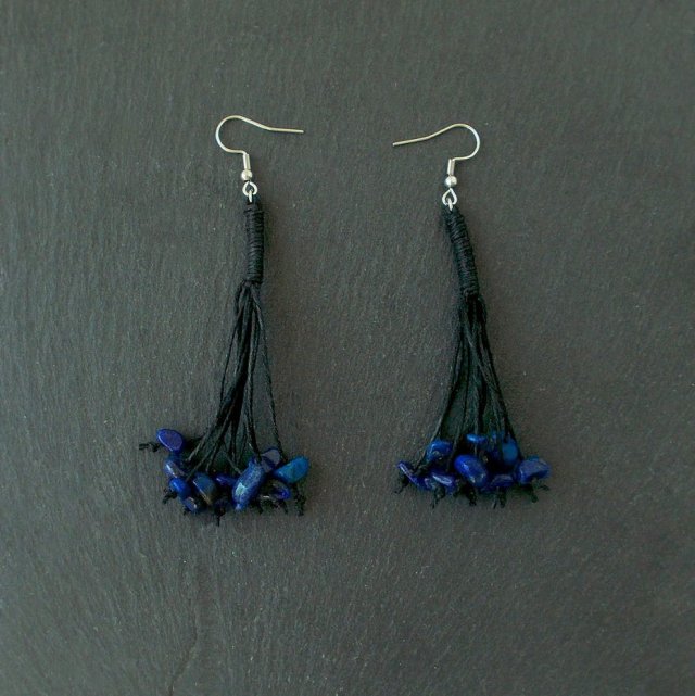 Lapis lazuli kolczyki Nature