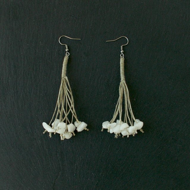 Kwarc lodowy kolczyki Nature