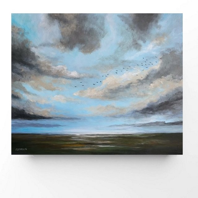 Błękitne popołudnie -obraz akrylowy