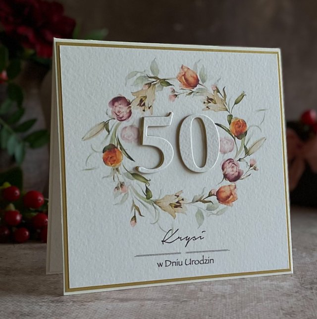 Kartka urodzinowa z kopertą prezentową, BH 65