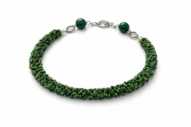 Naszyjnik Mozaika Szmaragdowa - Elegancja w Szkle