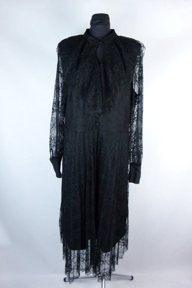 Nexx Life koronkowa sukienka midi plisowana koronka / XL