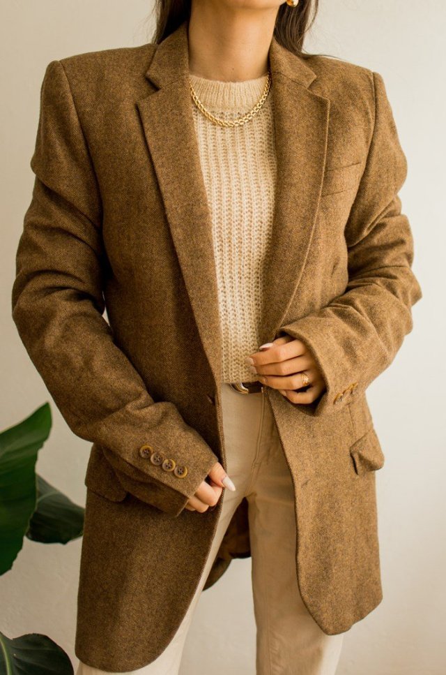 Wełniana marynarka tall S