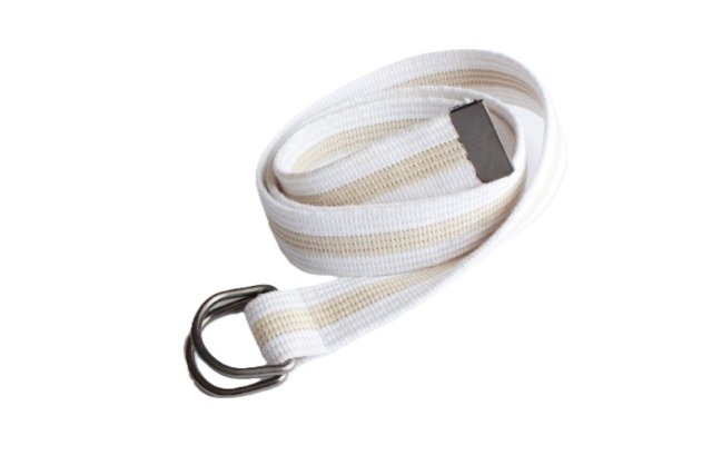 pasek vintage biały beżowy