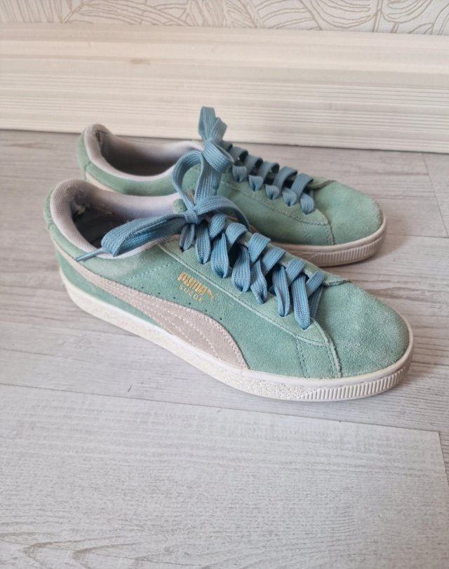 P1 Puma suede miętowe zamszowe sneakersy buty sportowr 39
