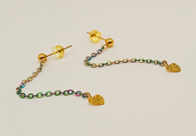 kolczyki z serduszkami ze stali nierdzewnej