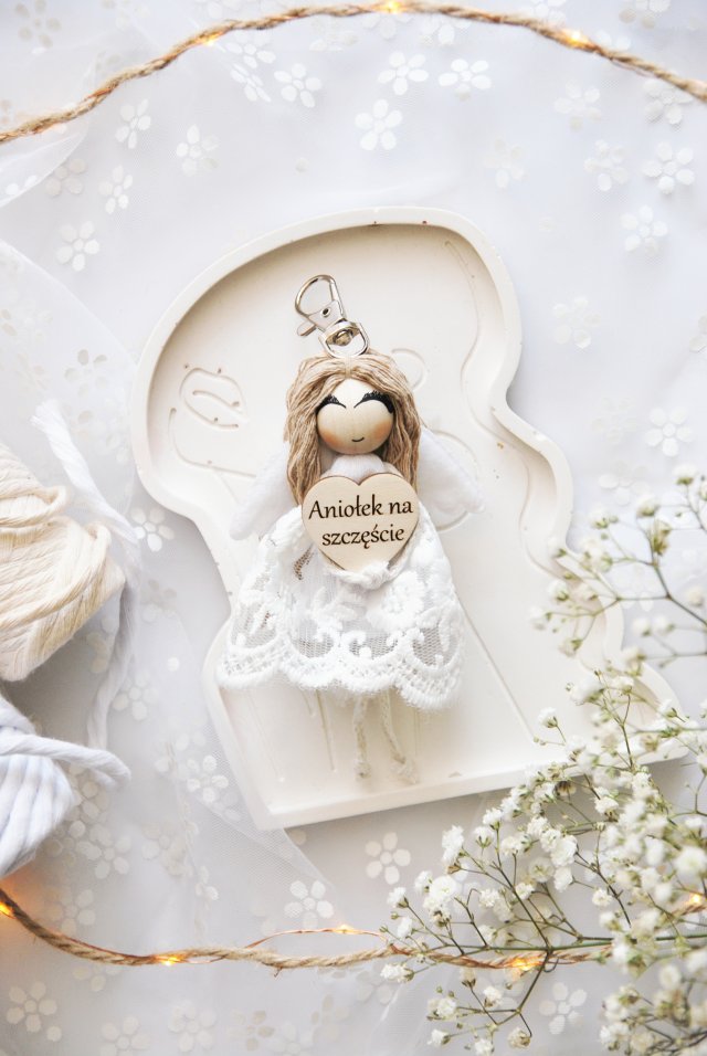 Breloczek z aniołkiem | Aniołek na szczęście - brelok