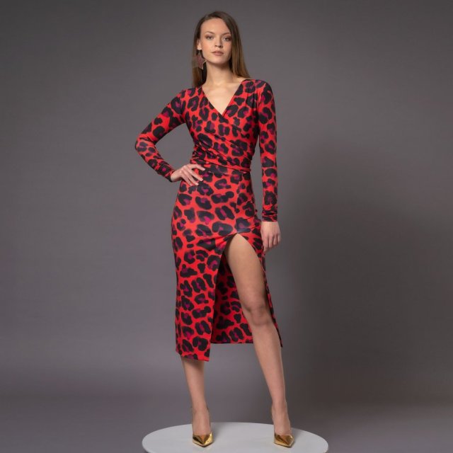 Dopasowana wielofunkcyjna sukienka z rozporkiem - Marika Solar Tropic