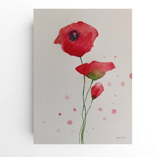 Maki-akwarela formatu 32/24 cm