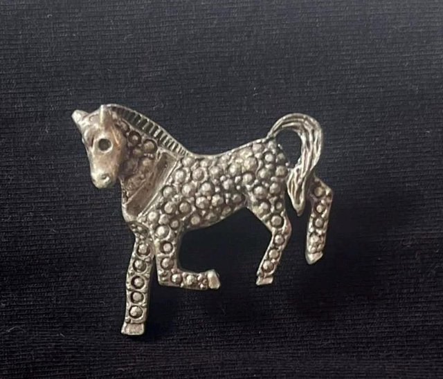 Broszka Vintage Koń konik Czechy Unikat Jablonex