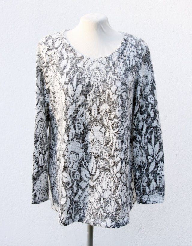 BLUZKA SWETER W RÓŻE