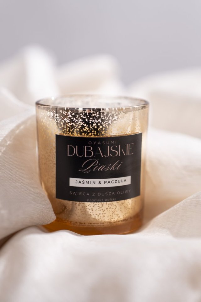 Świeca zapachowa z wosku oliwnego Dubajskie Piaski