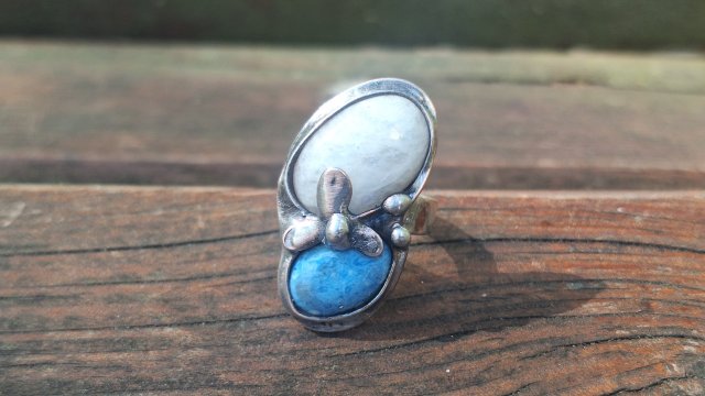 Księżycowy kwiat - pierścionek regulowany