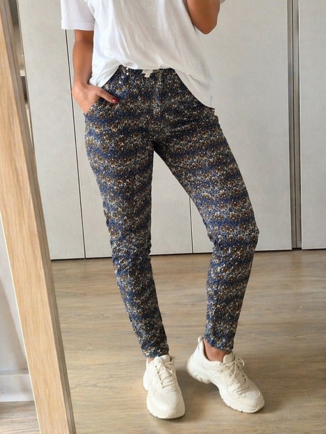 H&M wzorzyste spodnie (F, A, Vm)