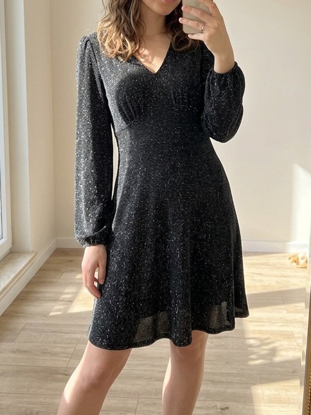 Bubbleroom srebrzysta sukienka (F., Vk)