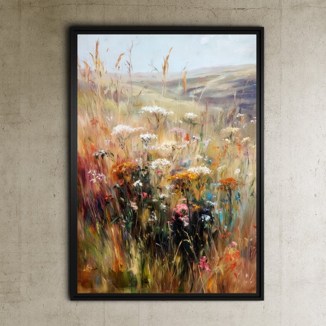 Jesienna łąka - grafika na plakacie na A3