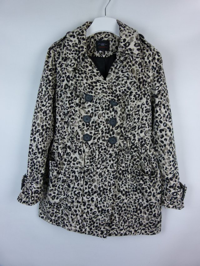 New Look dwurzędowy płaszcz w panterkę 14 / 40