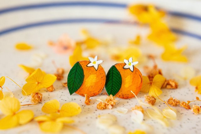 Klipsy z pomarańczami