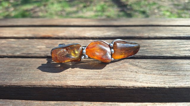 Jantary - klamra do włosów