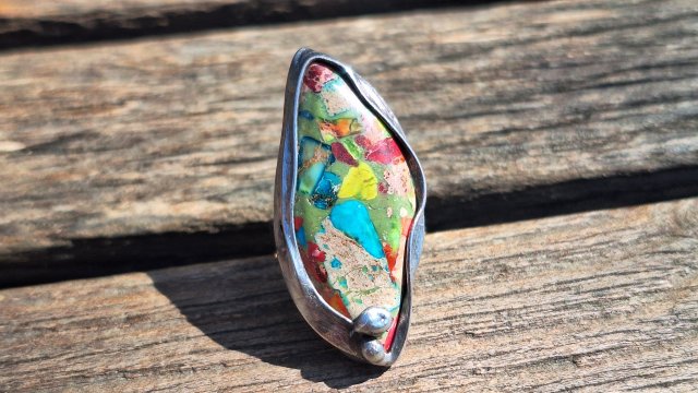 Kolorowo - pierścionek regulowany