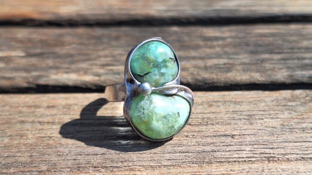 Chryzopraz - pierścionek regulowany