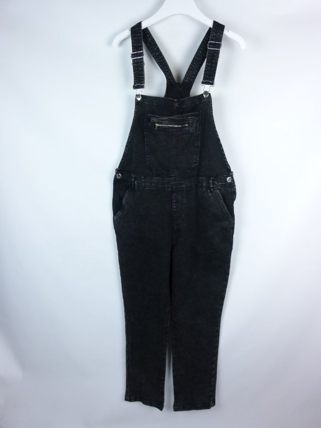 Denim spodnie skinny cienki jeans ogrodniczki 18 / 44