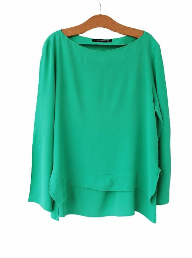 bluzka vintage ZARA zielona elegancka