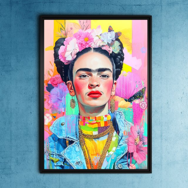 Rockowa Frida - grafika na plakacie na A3