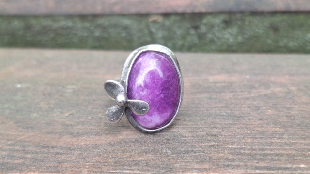 Fiolet - pierścionek regulowany
