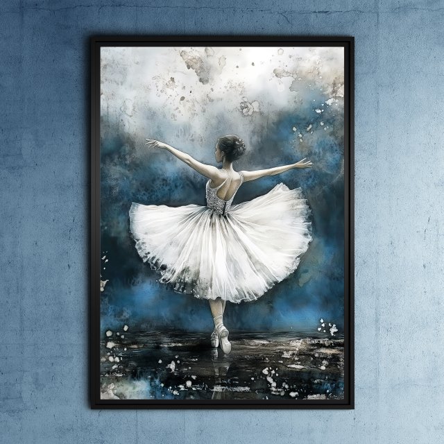 Baletnica - grafika na plakacie na A3