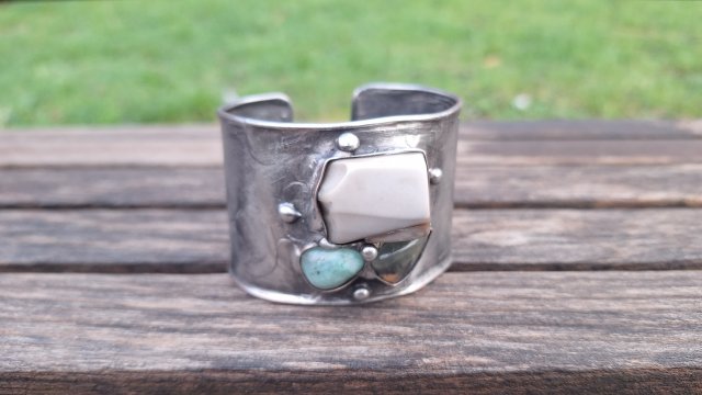 Krzemień i inne - bransoletka regulowana