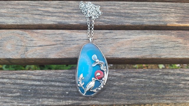 Niebieski ptak - wisiorek