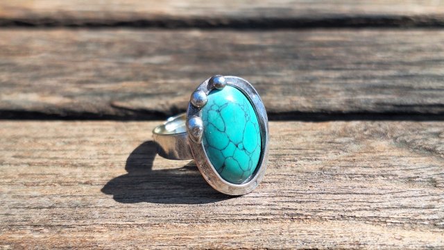 Błękitek - pierścionek regulowany