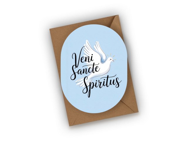 KARTKA NA BIERZMOWANIE- VENI SANCTE SPIRITUS