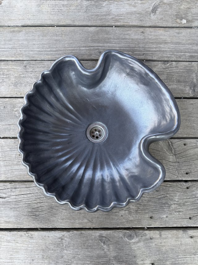 umywalka muszla grafitowa