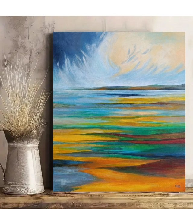 Pejzaż abstrakcyjny- obraz akrylowy 60/50 cm