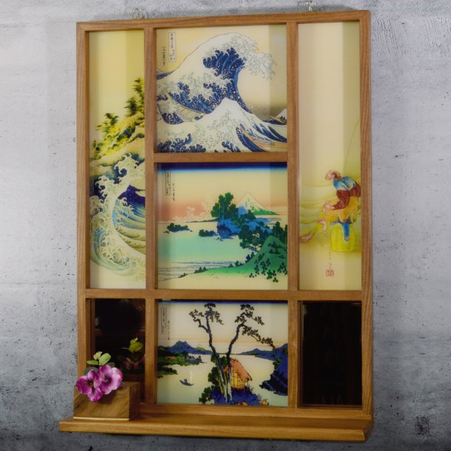 Wall-art z drewna bukowego – inspiracje Hokusai