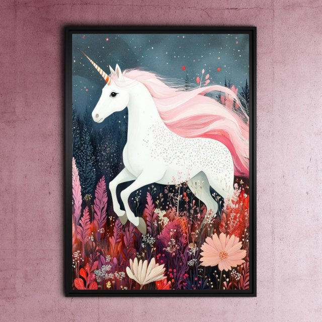 Magiczny Jednorożec - grafika na plakacie na A3
