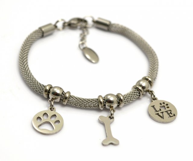 DOGLOVER CHARMS bransoletka ze stali szlachetnej