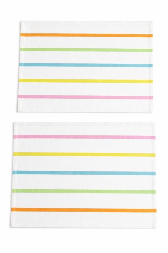 podkładki na stół SERWETKI W PASKI pastelowe